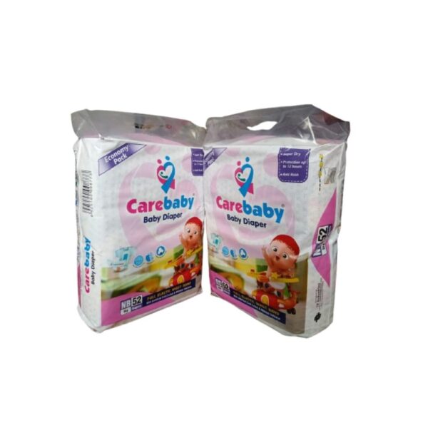 Care Baby Diaper New Born NB (3kg) – 52 Pieces | Soft & Comfortable Diapers for Newborns - Image 2