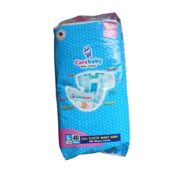 Care Baby Diaper Large (L) 7-15 kg – 40 Pieces | Soft & Absorbent for Comfort - Image 2