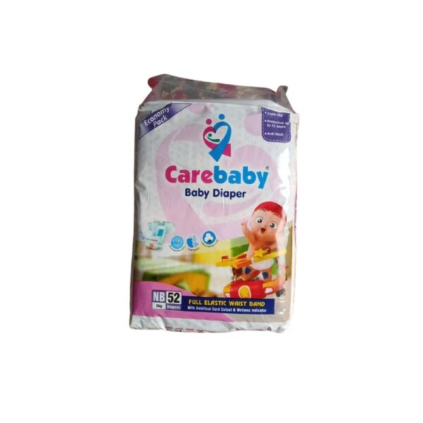 Care Baby Diaper New Born NB (3kg) – 52 Pieces | Soft & Comfortable Diapers for Newborns