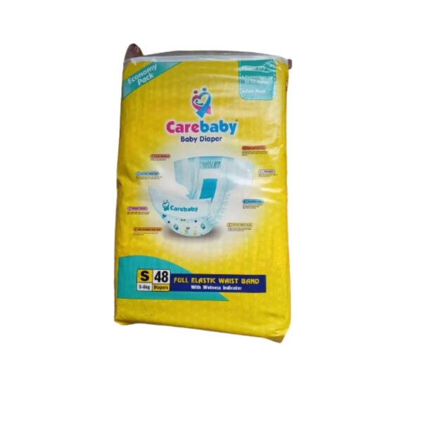 Care Baby Diaper Small Size (S) 3-6 kg - 48 Pieces | Comfortable & Leak-Proof - Image 3