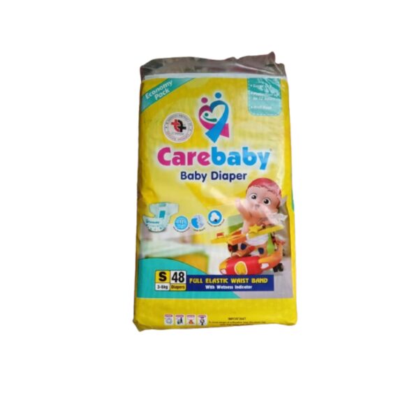 Care Baby Diaper Small Size (S) 3-6 kg - 48 Pieces | Comfortable & Leak-Proof